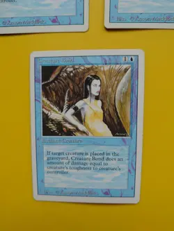 MTG Card. Creature Bond x3 Revised Edition. Old Vintage as pics - Image 2