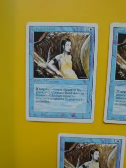 MTG Card. Creature Bond x3 Revised Edition. Old Vintage as pics - Image 4