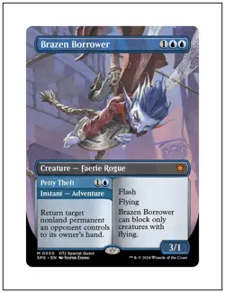 1x Brazen Borrower, Borderless Art, Magic the Gathering MTG NM - Image 1