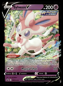 2022 Pokemon Sword & Shield Promos SWSH202 Sylveon V Light Play - Image 1