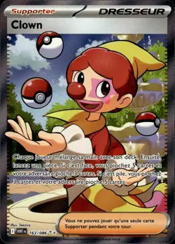 Carte Pokemon Clown FA 163/086 EV10.5 Flamme Blanche Wht Fr Neuve - Image 1