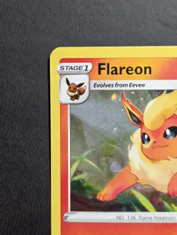 Pokemon Flareon SWSH041 Sword Shield Black Star Promo Cosmo Holo - Image 2