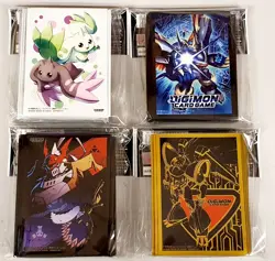 Digimon Card Game Official Carddass Card Sleeves 2021 Ver.2 Bandai 4 Types - Image 1