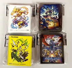 Digimon Card Game Official Carddass Card Sleeves 2021 Bandai 4 Types - Image 1