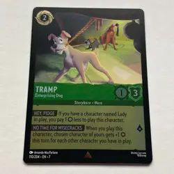 Tramp 110/204 Disney Lorcana Archazia's Island Rare Cold Foil Card NM - Image 1