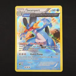 Pokemon TCG Card Swampert 36/160 Primal Clash Full Art Holo Rare - LP - Image 1