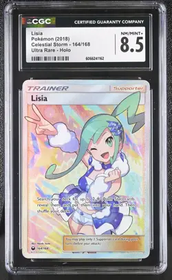 CGC 8.5 Lisia 2018 Celestial Storm 164/168 Ultra Rare Holo Pokemon Card - Image 1