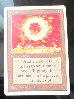 Magic the Gathering MTG Unlimited Sol Ring LP+ (Beta Bob) - Image 1