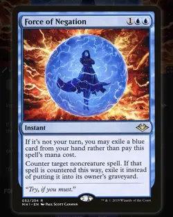 MTG Modern Horizons FORCE OF NEGATION LP (3002) Graded Power - Image 1