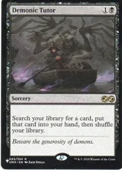 MTG: The List Reprints: Demonic Tutor: Lightly Played Conditon - Image 1