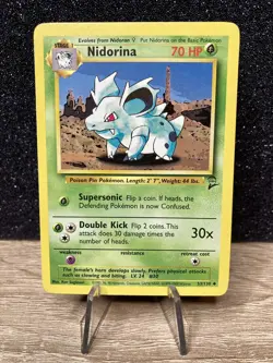 Nidorina 53/130 ~ LP+/NM [Base Set 2] Vintage 2000 -WotC- Pokemon TCG Card - Image 1
