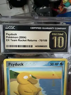 Pokemon CGC PRISTINE 10 EX Team Rocket Returns Psyduck 70/109 - Image 2