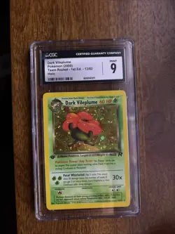 Pokemon TCG 1st Edition Dark Vileplume Holo CGC Mint 9 - Image 1