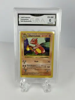 1999 Pokemon Game Shadowless Base Set Charmeleon Uncommon 24/102 #24 GMA 6 - Image 1