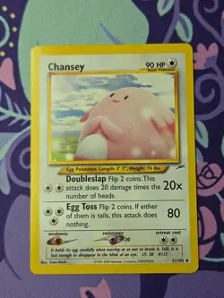 Pokemon TCG Neo Destiny Unlimited Chansey 31/105 Near Mint - Image 1