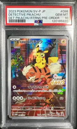 Pokemon Detective Pikachu #098/Sv-p PSA 10 Returns Promo - Image 1