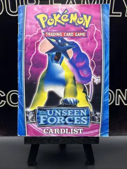Pokemon Trading Card Game Ex Unseen Forces Card List and Rulebook - Image 2