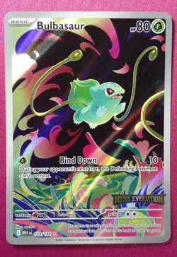 Pokemon TCG Mega Evolutions Stamped Bulbasaur 133/132 NM D - Image 1