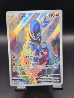 Pokemon TCG - Sawk - 130/086 Illustration Rare - SV: White Flare Near Mint - Image 1