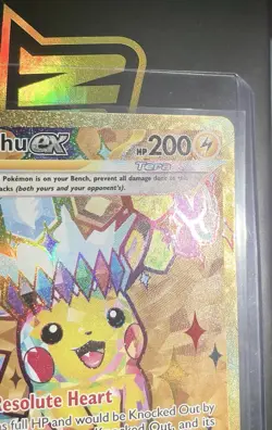 Pokemon TCG Pikachu EX Surging Sparks Holo Hyper Rare Gold 247/191 Minty - Image 5