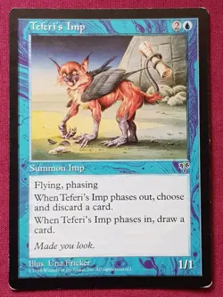 Magic The Gathering MIRAGE TEFERI'S IMP blue card MTG - Image 1