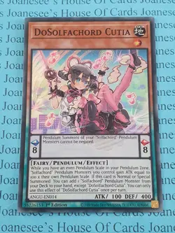 ANGU-EN014 DoSolfachord Cutia Super Rare Yu-Gi-Oh Card 1st Edition New - Image 1