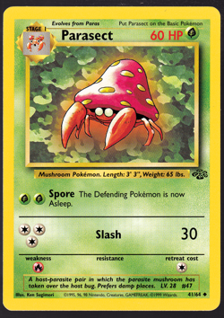 Parasect Jungle 41/64 Pokemon Card TCG 1999 NM - Image 1