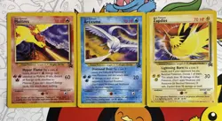 Zapdos Articuno and Moltres 2000 Movie Promo Cards NM Mint Condition Pokemon TCG - Image 1