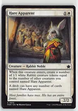 Magic the Gathering Foundations Non Foil Common #15 Hare Apparent - Image 1