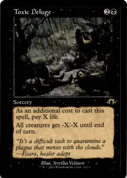 MTG Toxic Deluge (Retro Frame) Normal NM Modern Horizons 3 Magic 412 - Image 1