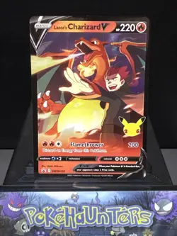Pokemon Card Lance’s Charizard V SWSH133 Celebrations Black Star Promo NM - Image 1