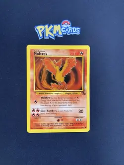 Pokemon TCG Moltres Fossil 27/62 Regular Rare LP. - Image 1
