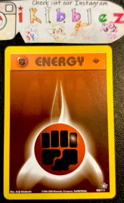 Fighting Energy 106/111 LP 1st Edition Double Star Symbol Neo Genesis Pokemon! - Image 1