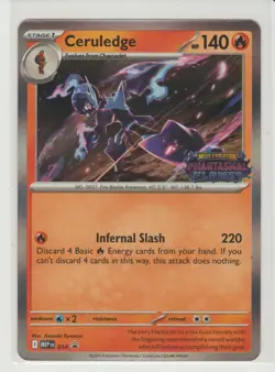Ceruledge - Prerelease Promo Pokemon Card MEP 014 Phantasmal Flames Stamp - Image 1