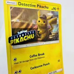 Pokemon Card Detective Pikachu SM190 Black Star Holo Promo Edition Stamped 2019 - Image 4