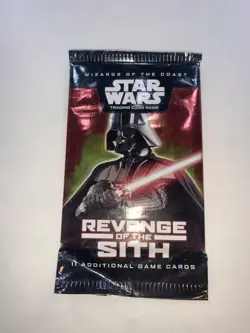 2005 Star Wars TCG Revenge of the Sith 11 Card Sealed Booster Pack - WOTC Darth - Image 1