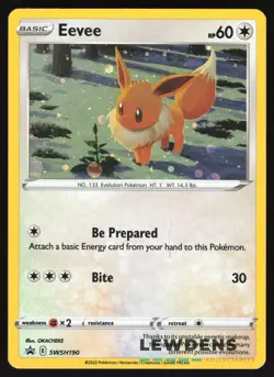 Eevee - SWSH190 - Cosmos Holo - SWSH Black Star Promo - Pokemon Card LP - Image 1