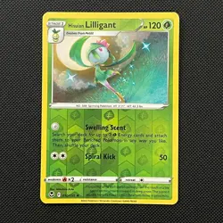 Hisuian Lilligant 010/195 Reverse Holo Card Pokemon SWSH Silver Tempest - LP - Image 1