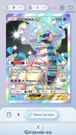 Giratina 2 STARS Shiny Pokemon TCG Pocket French language - Image 1