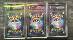 Charmander Charmeleon Charizard Japanese Pokekyun Pokemon Graded Tag 9 Set Mint - Image 2