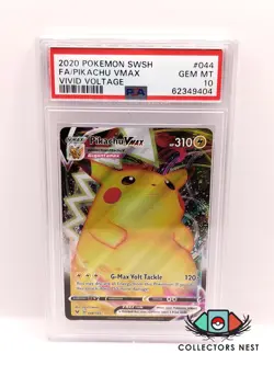Pokemon - Full Art Pikachu VMAX - PSA10 - 2020 Vivid Voltage - Image 1
