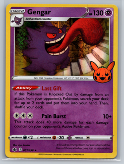 Gengar Holo Rare #057/198 Trick or Trade BOOster Pokemon TCG LP - Image 1