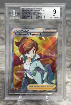 2019 Pokemon Professor's Research Sword Shield Tournament Collection Promo BGS 9 - Image 1