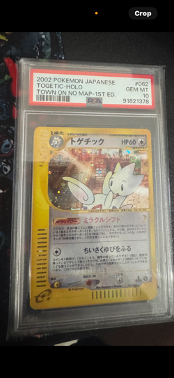 PSA 10 Togetic 062/092 1st Ed Holo Town On No Map E Series Japanese Pokemon Card - Image 1