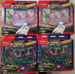 LOT of 2 Each Pokemon Battle Deck (2) Mega GENGAR EX & (2) Mega Diancie EX - Image 1