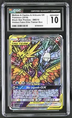 🌟 Pokemon TCG 🌟 Moltres Zapdos & Articuno GX SM 210 ETB PROMO | CGC 10 - Image 1