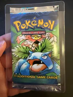 1999 Pokemon Base Set Unlimited Booster Pack Venusaur WOTC Factory Sealed - Image 3
