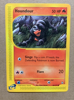 Houndour 86/147 Aquapolis - Common Pokemon Card - EXCELLENT - Image 1