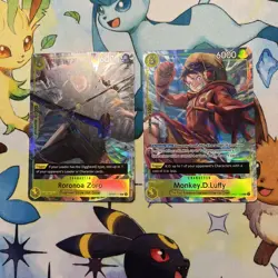 One Piece TCG Luffy And Zoro Egghead Promo Cards NM - Image 1