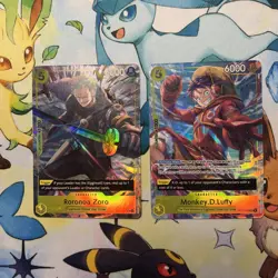 One Piece TCG Luffy And Zoro Egghead Promo Cards NM - Image 2